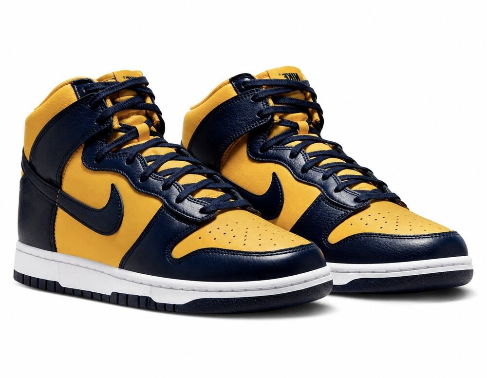 Nike Dunk High Shoes 'Michigan' Varsity Maize Midnight Navy HF3143-700/Men's 9.5